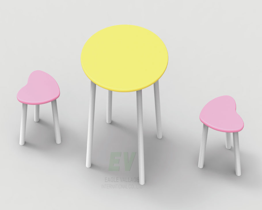 Heart to Heart chairs and table